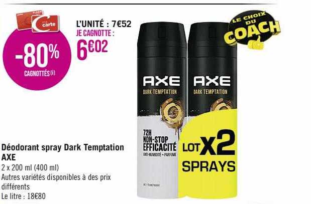 déodorant spray dark temptation axe