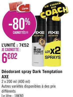 Déodorant Spray Dark Temptation Axe