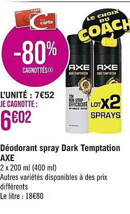 déodorant spray dark temptation axe