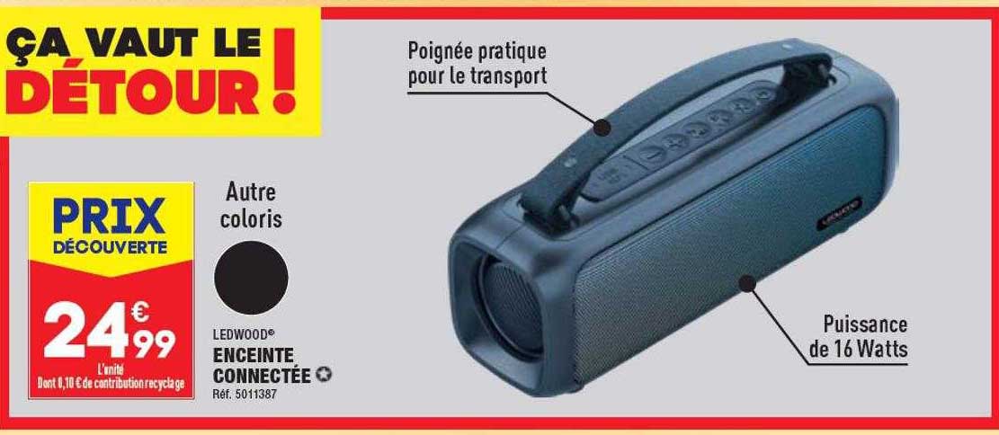 Enceinte Connectée Ledwood