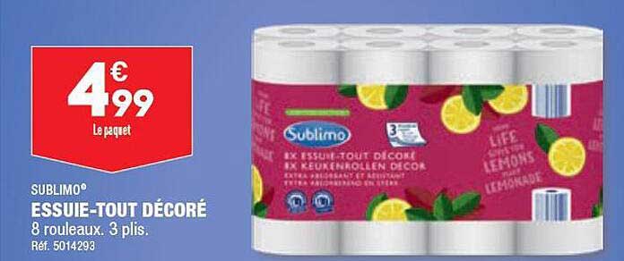 essuie-tout décoré sublimo