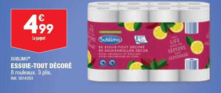 essuie-tout décoré sublimo