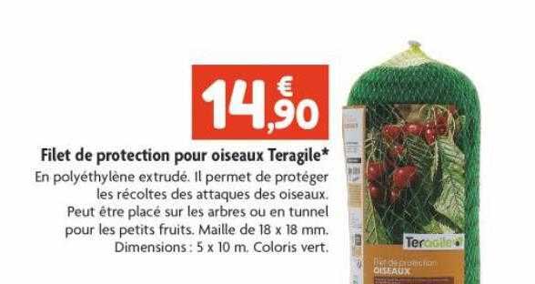 filet de protection pour oiseaux teragile