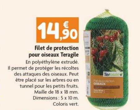 filet de protection pour oiseaux teragile