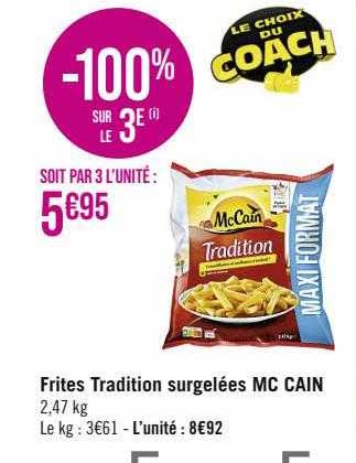 Frites Tradition Surgelées McCain