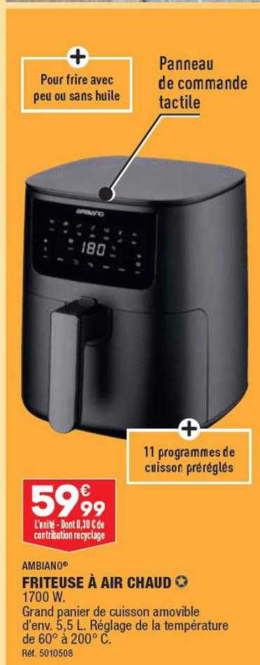 Friteuse à Air Chaud Ambiano