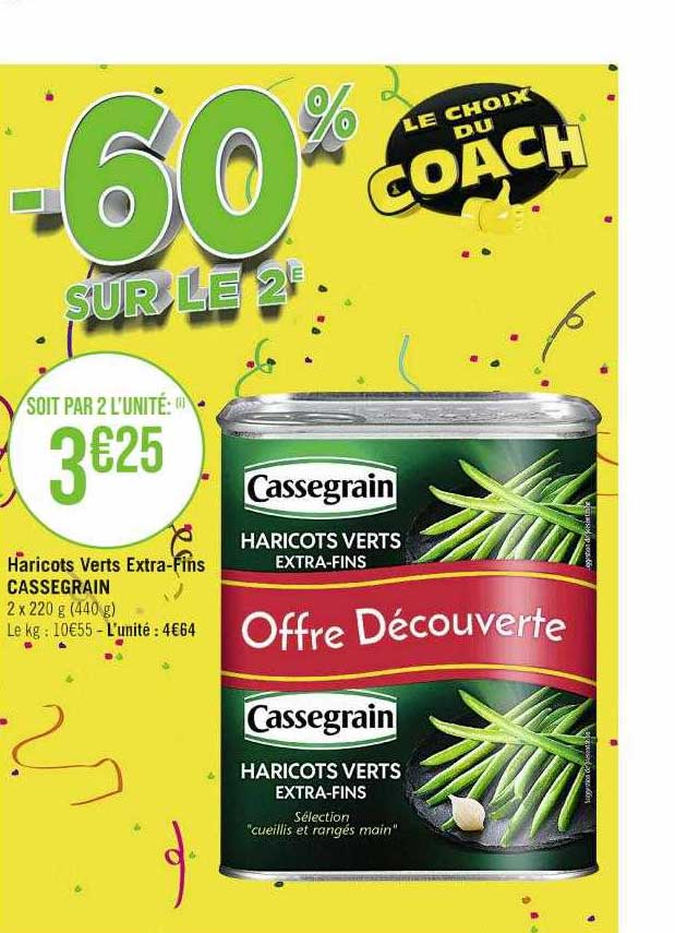 haricots verts extra-fins cassegrain