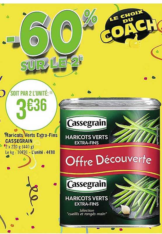 haricots verts extra-Fins cassegrain