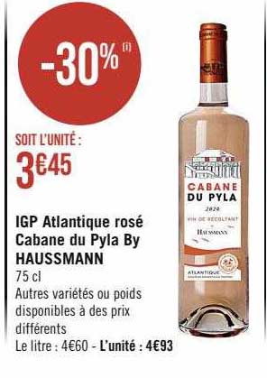 Igp Atlantique Rosé Cabane Du Pyla By Haussmann
