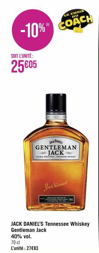 jack daniel's tennessee whiskey gentleman jack 40% vol.