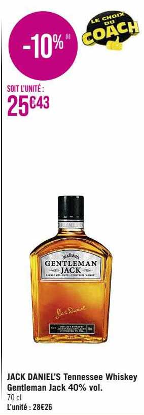 jack daniel's tennessee whiskey gentleman jack 40% vol.