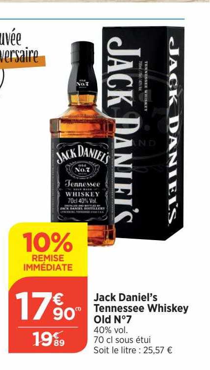 jack daniel's tennessee whiskey old n°7