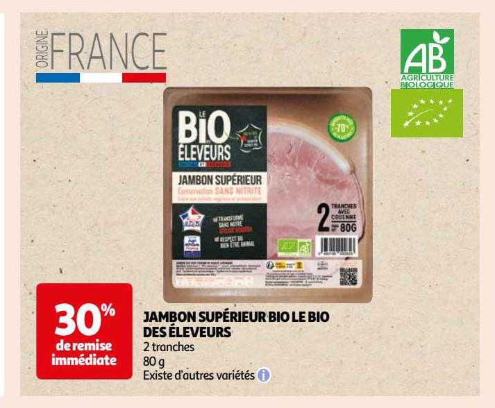 jambon supérieur bio le bio des éleveurs