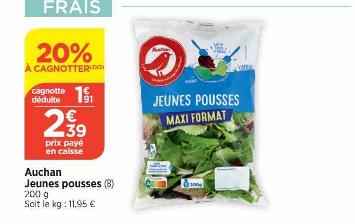 jeunes pousses auchan