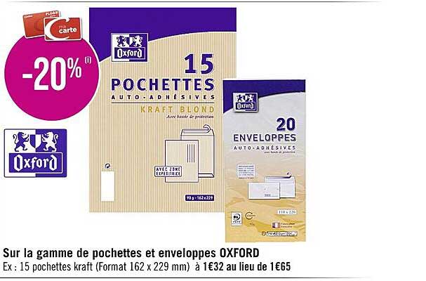La Gamme De Pochettes Et Enveloppes Oxford