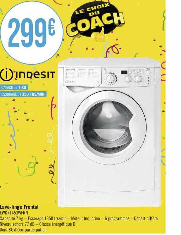 lave-linge frontal indesit