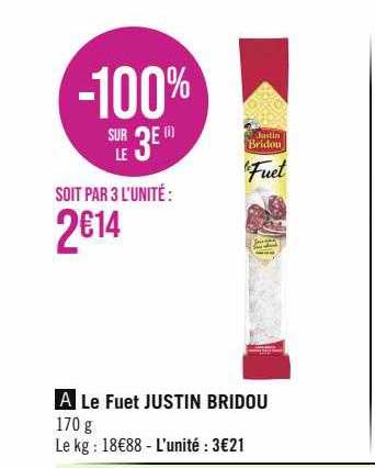 le fuet justin bridou