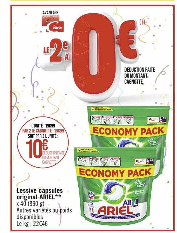 Lessive Capsules Original Ariel