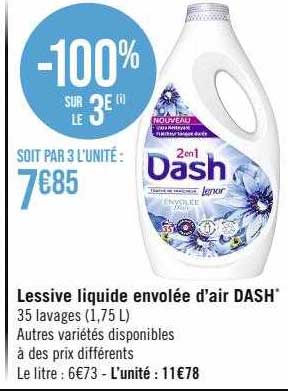 lessive liquide envolée d'air dash