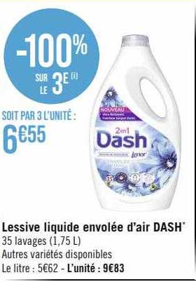 lessive liquide envolée d'air dash