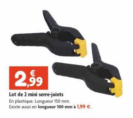 lot de 2 mini serre-joints