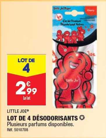 lot e 4 désodorisants little joe