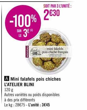 mini falafels pois chiches l'atelier blini