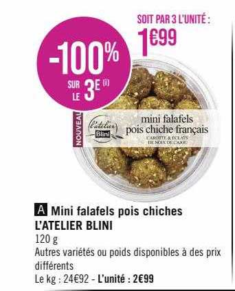 mini falafels pois chiches l'atelier blini