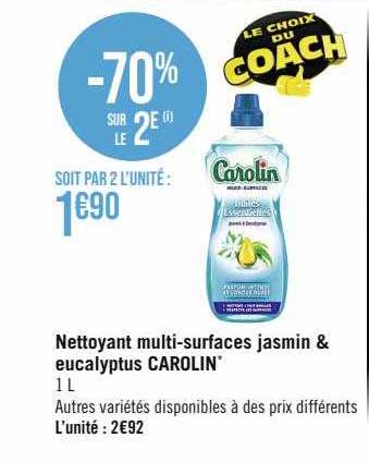 nettoyant multi-surfaces jasmin & eucalyptus carolin