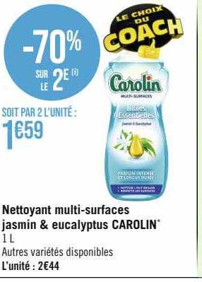 nettoyant multi-surfaces jasmin & eucalyptus carolin