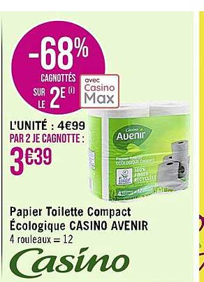 papier toilette compact écologique casino avenir