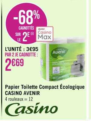 papier toilette compact écologique casino avenir