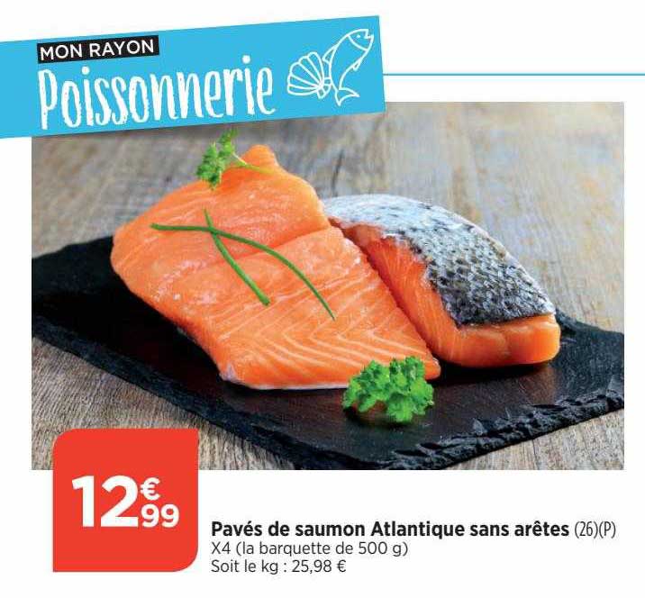 pavés de saumon atlantique sans arêtes