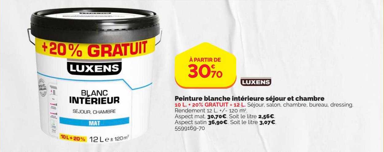 Peinture Blanche Intérieure Séjour Et Chambre Luxens