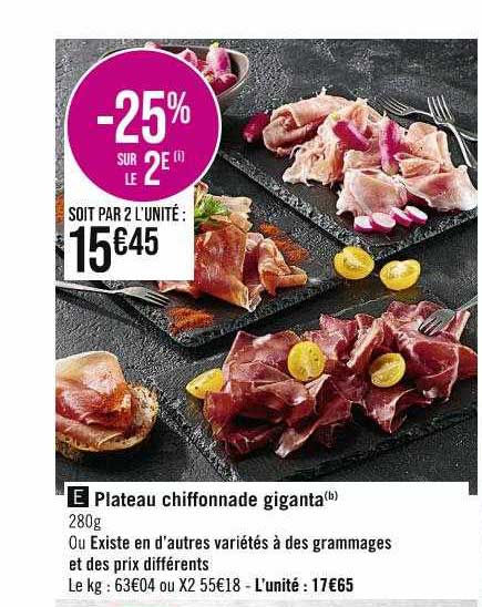 Plateau Chiffonnade Giganta