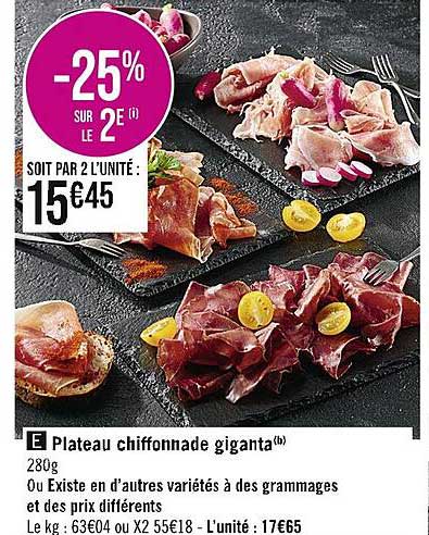 Plateau Chiffonnade Giganta
