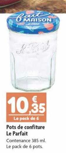 pots de confiture le parfait