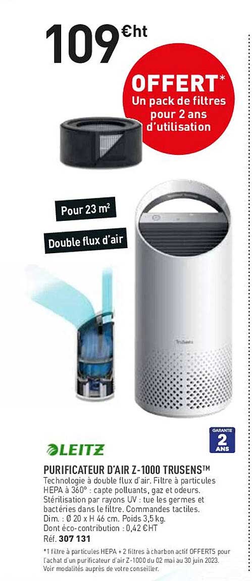 purificateur d'air z-1000 trusens leitz