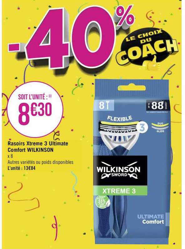 Rasoirs Xtreme 3 Ultimate Comfort Wilkinson