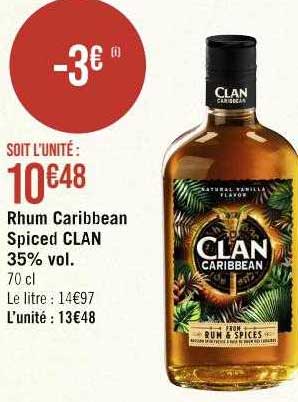 rhum caribbean spiced clan 35% vol.