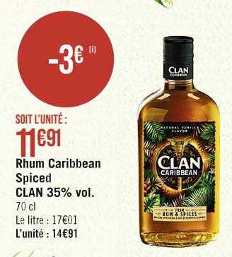 rhum caribbean spiced clan 35% vol.