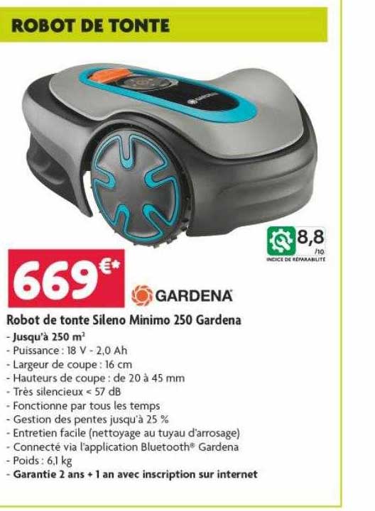 robot de tonte minimo 250 gardena