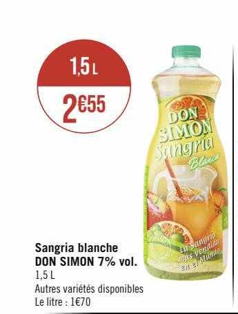 sangria blanche don simon 7% vol.
