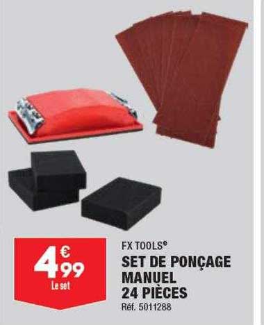 set de ponçage manuel 24 pièces fx tools