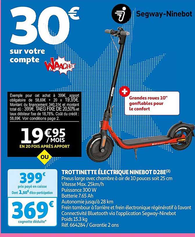 Trottinette électrique Ninebot D28e