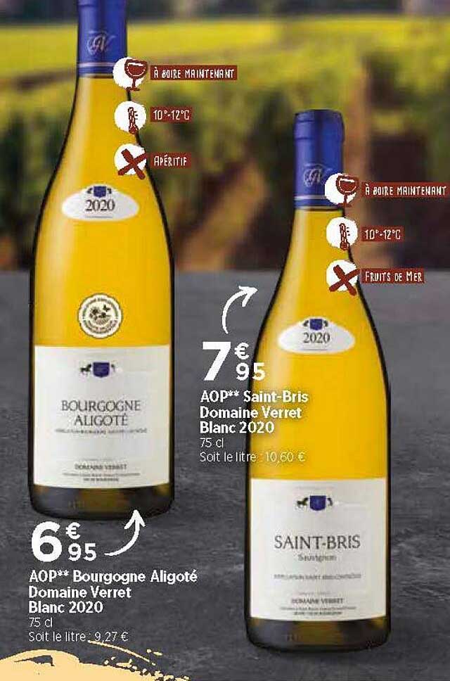 aop bourgogne aligoté domaine verret blanc 2020