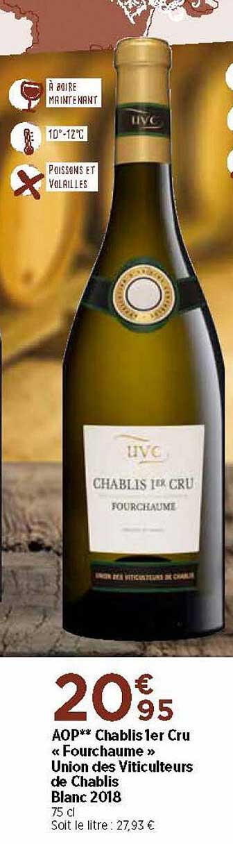 aop chalbis 1er cru «fourchaume» union des viticulteurs de chalbis blanc 2018