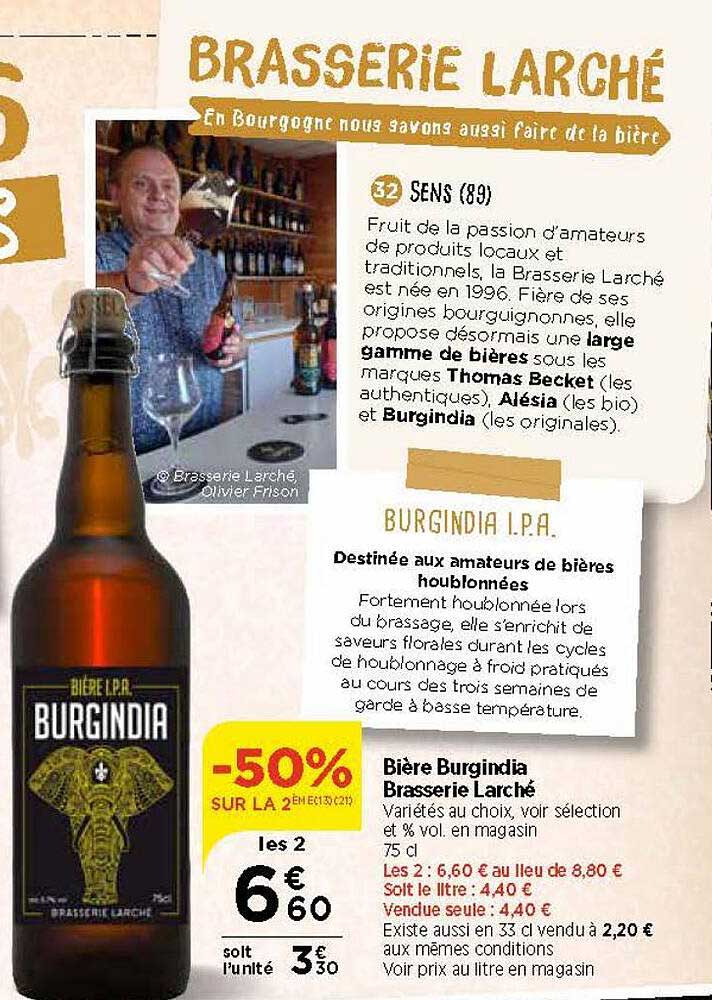 bière burgindia brasserie larché