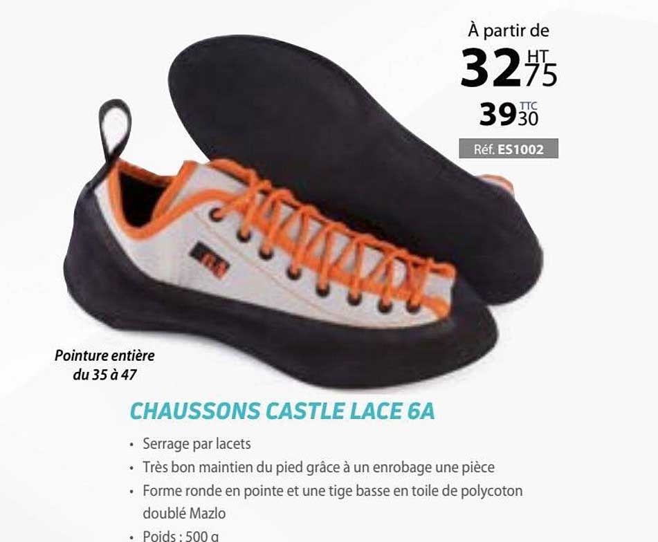 chaussons castle lace 6a