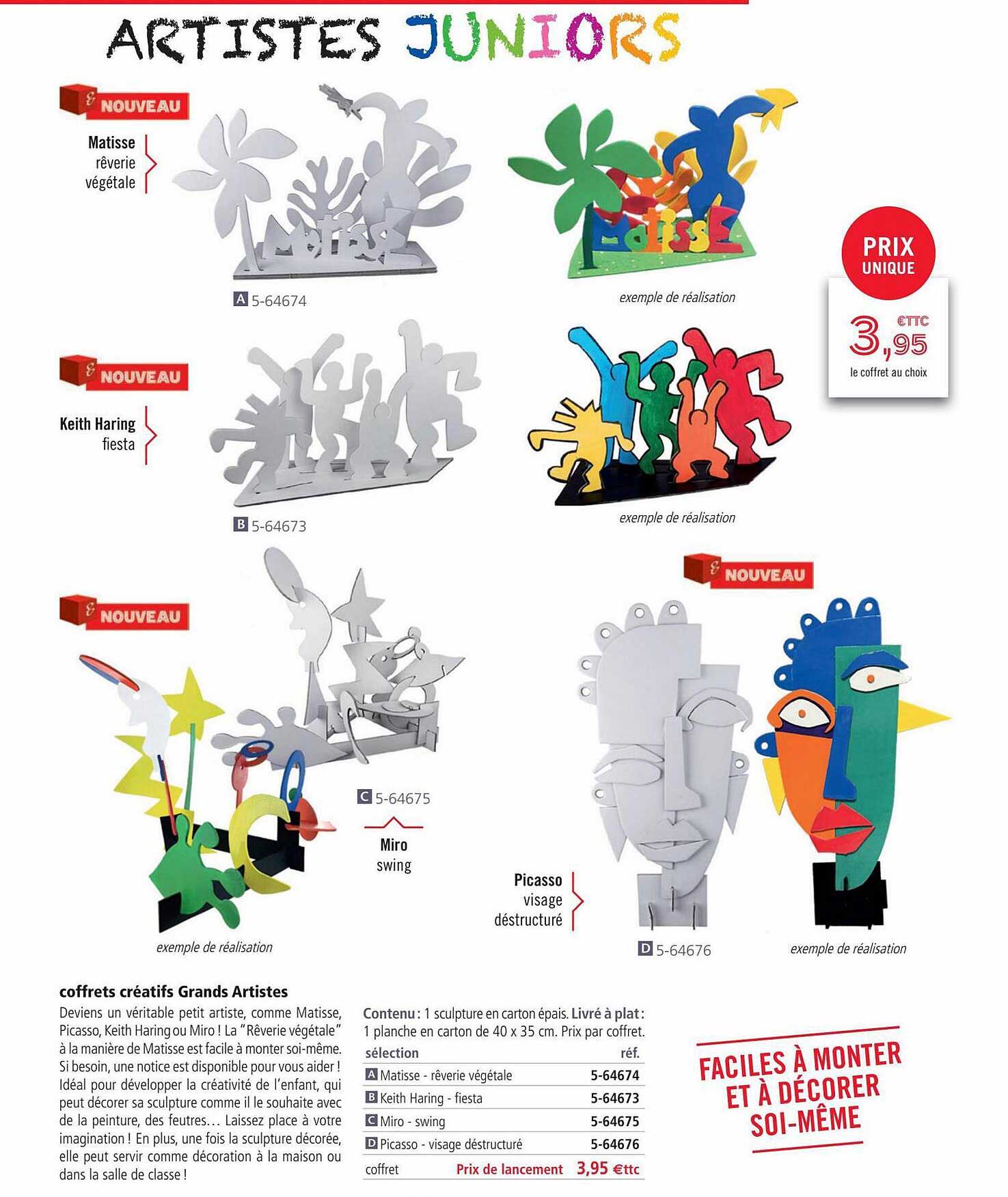 coffrets créatifs grands artistes